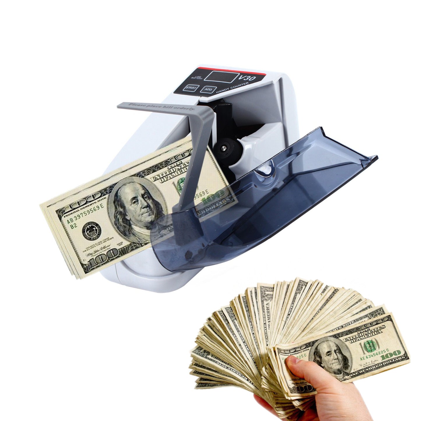 Portable money counter